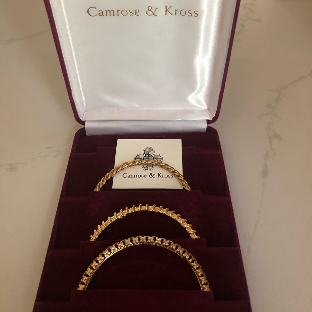 Camrose and Kross JBK gold bangles